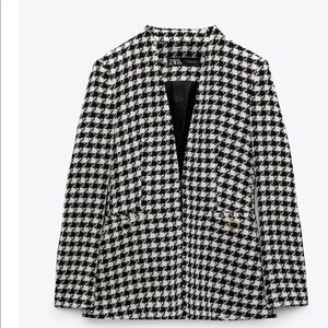Zara Texture houndstooth jacket